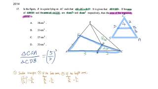 HKDSE Maths PP 2014 Paper 2 MC Q17 English version