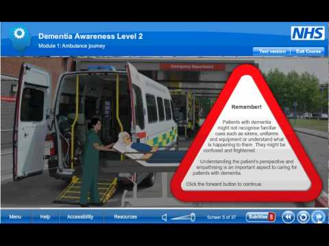 NHS Demenita E-Learning Content Demo