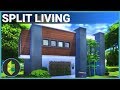 Split Living (Modern, Family Home) | The Sims 4 House Building