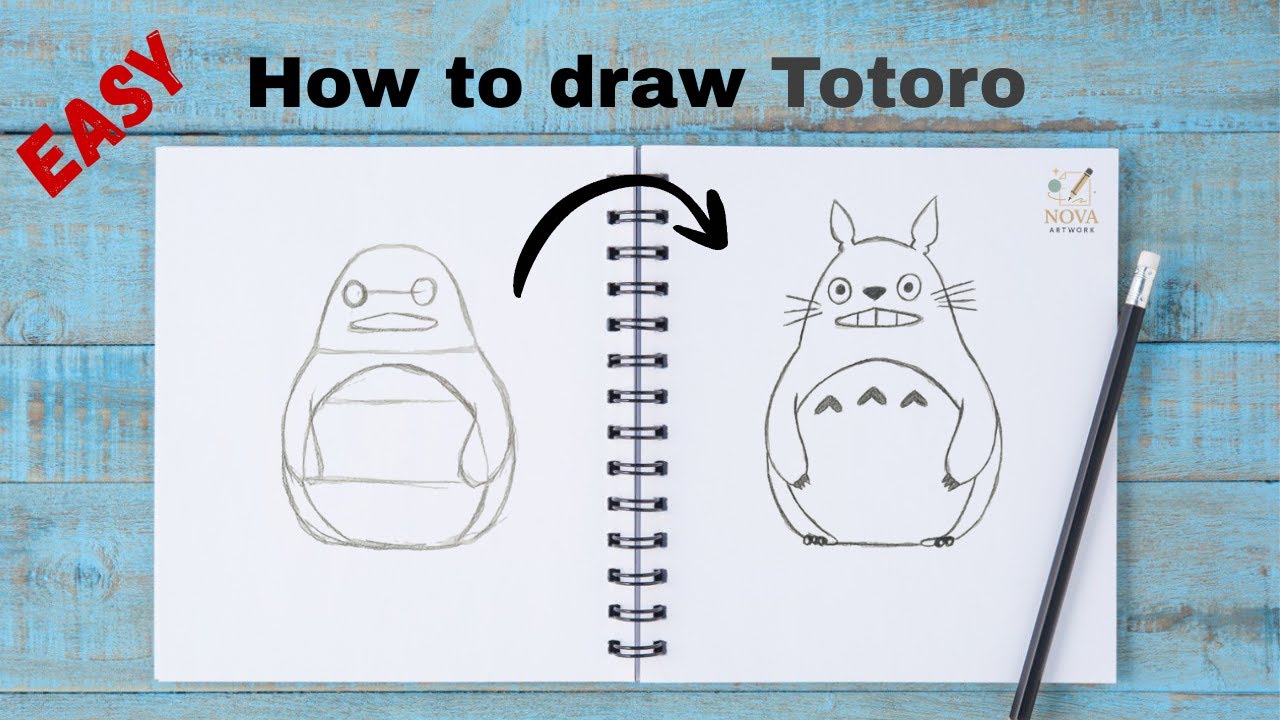 How to Draw Totoro – Easy Step-by-Step Drawing Tutorial for Beginners