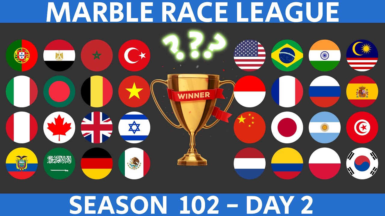 Marble Race League Season 102 DAY 2 Marble Race in Algodoo