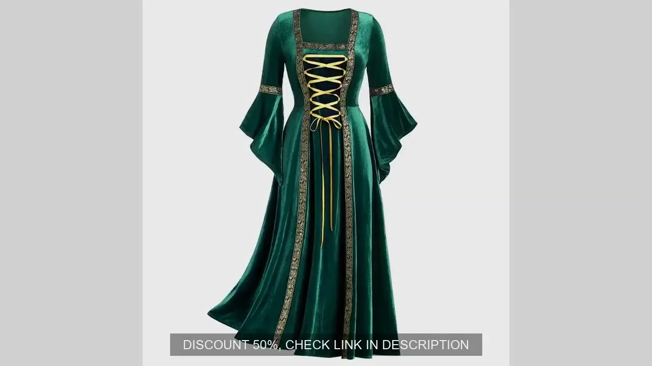 Halloween Women Dress Costumes For Women Long Sleeve Medieval Cosplay Vintage Vampire Witch Victoria
