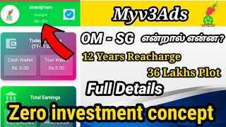 Myv3ads Zero investment concept full detail | Myv3ads SG என்றால் என்ன | Tamil |