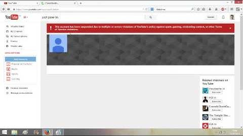 Josh Paler Lin Suspended on Youtube?????