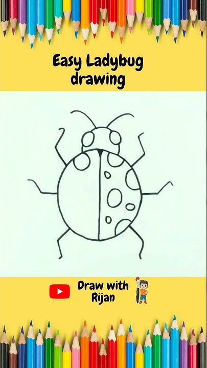 How to draw a Ladybug in easy steps | Ladybug Drawing step by step ...