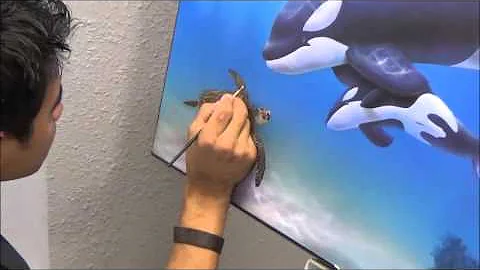 Jeremy Lee Koehn Painting Orcas