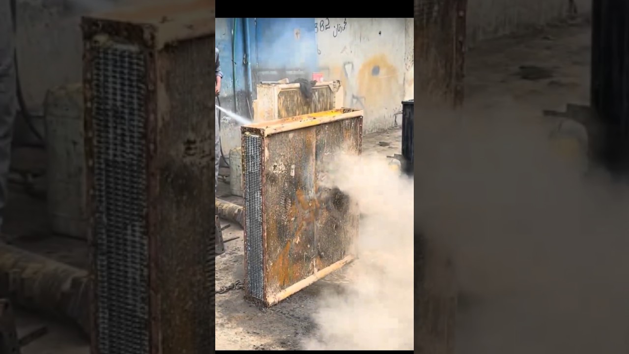 Cleaning Old Rusty Radiator 🛠️ #shorts