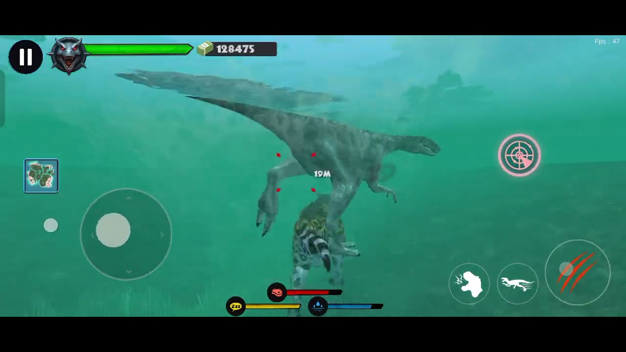 I fought all the Dinos using the skin of the carnotaurus to the spinosaurus