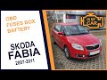 How to find OBD OBD2, battery and fuses in SKODA FABIA II [2007-2011]