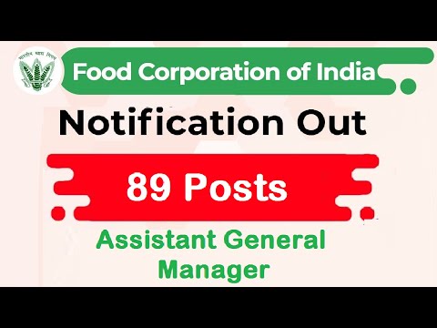 FCI assistant general manager recruitment 2021|| Agriculture jobs 2021 || FCI