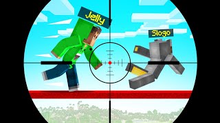 Playing SNIPERS vs. RUNNERS In MINECRAFT... screenshot 5