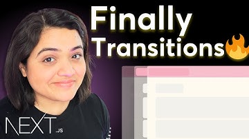 You can now build AWESOME Next js Transitions