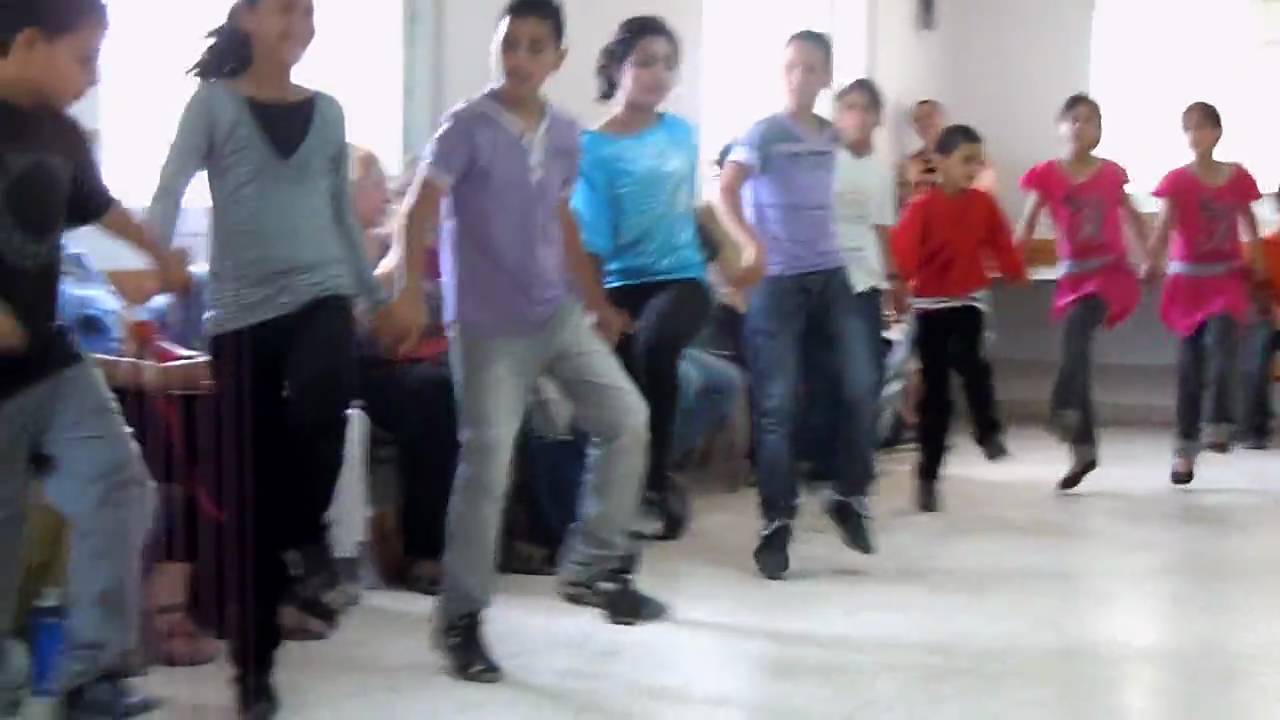 Palestinian Children of al-Aroub Refugee Camp dance for the Compassionate Listening Project