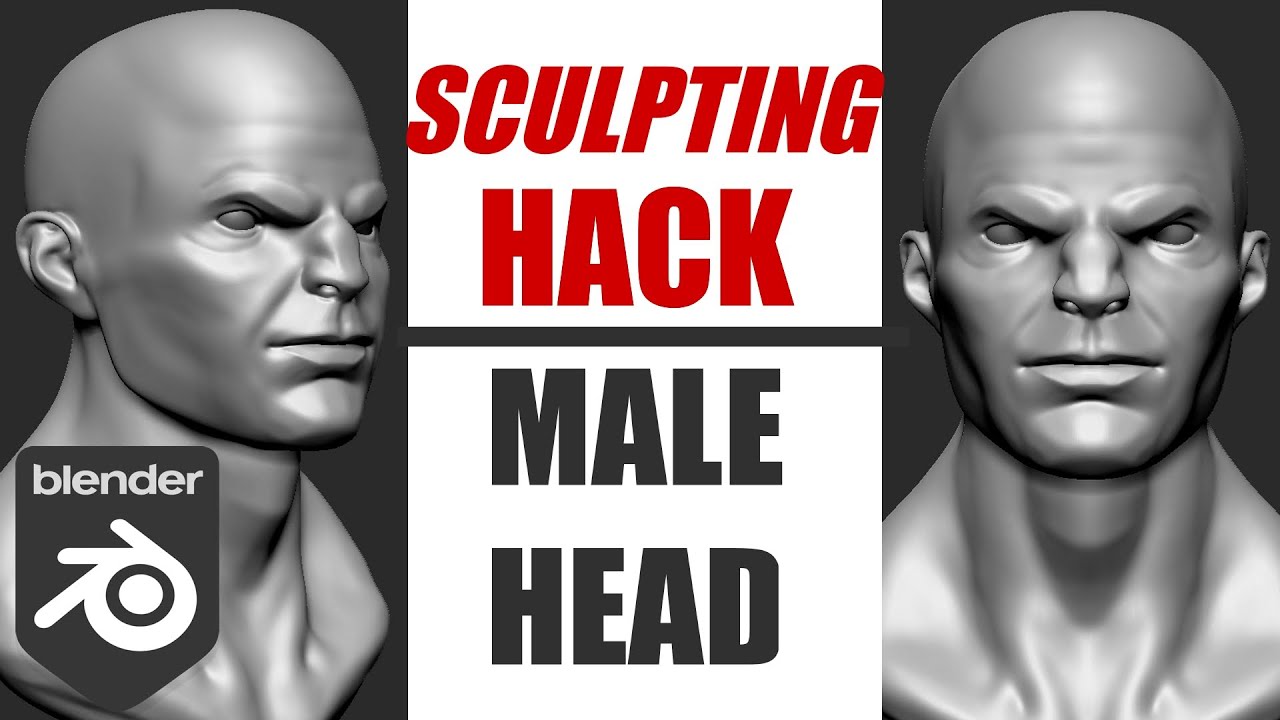 Male Head sculpting, Blender 2.9 tutorial faster way to learn YouTube