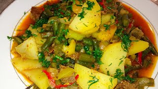 видео: Обед из зелёной фасоли с мясом и картофелем.  Просто и вкусно 😋 картинка: Обед из зелёной фасоли с мясом и картофелем.  Просто и вкусно 😋