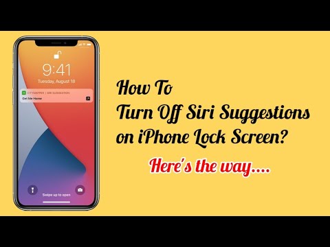 How to Turn Off Siri Suggestions on iPhone Lock Screen iOS 17?