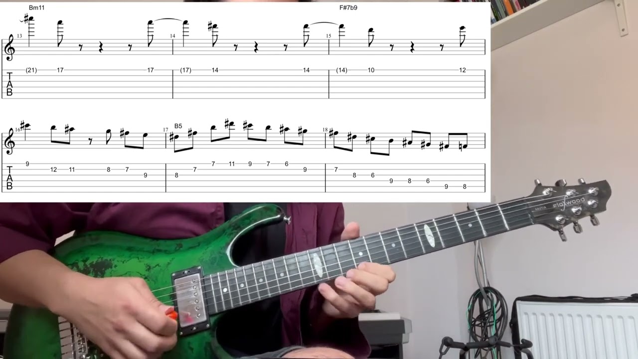 Stowed - Tim Miller Guitar Solo (Transciption & Tab)