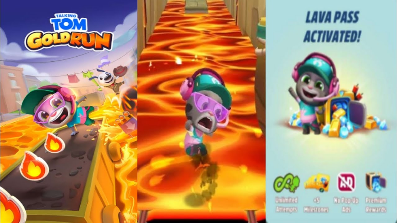 Talking Tom Gold Run NEW CHARACTER Streamer Tom vs LAVA ESCAPE EVENT