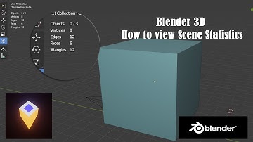 How to view the scene statistics in Blender 3D