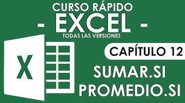 Curso Excel - Capitulo 12, Funciones Sumar.Si y Promedio.Si (Condicionales)