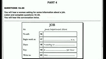 KET Listening Part 4