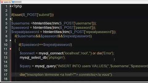 php mysql formulaire d