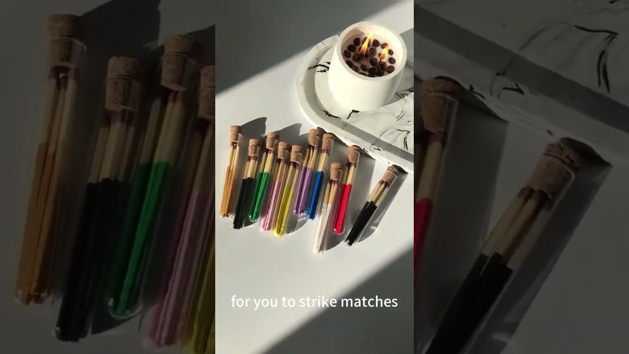 tall matches in a jar