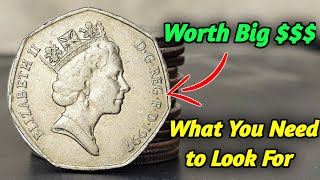 1997 UK Elizabeth 50p NEW PENCE Coins Value | How Much is a 1997 50 NEW PENCE Worth Big Money!