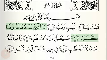 Abdul Rahman Al-Sudais - Surat Al-Masad (سورة المسد)