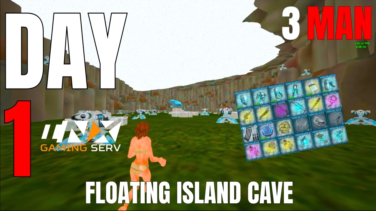 HOW A 3 MAN BUILDS IN THE *NEW FLOATING ISLANDS CAVE* ON THE MOST POPULAR SERVER - INX 3 MAN