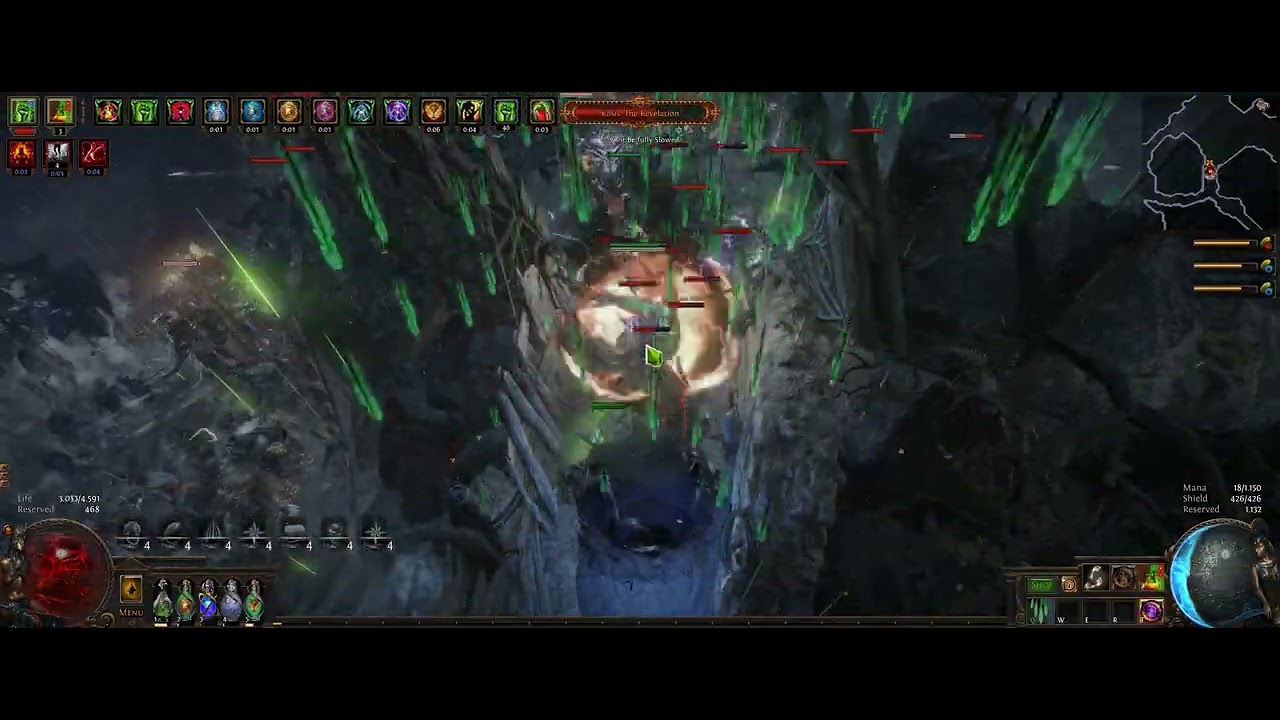 [3.21] Giga tank cast when stunned bladefall poison (explodey totem) test