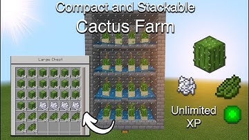 SIMPLE 1.17 /1.18 AUTOMATIC CACTUS FARM TUTORIAL in Minecraft Bedrock/Java (MCPE/Xbox/PS4/Switch/PC)