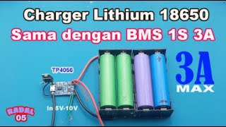 โมดูลทดสอบอิเล็กทรอนิกส์อย่างง่าย tp4056 BMS 1S เครื่องชาร์จลิเธียม 18650 3A ตัดอัตโนมัติ