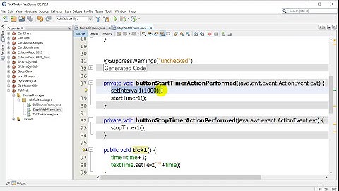 Java Timers with Tick Tock Frame