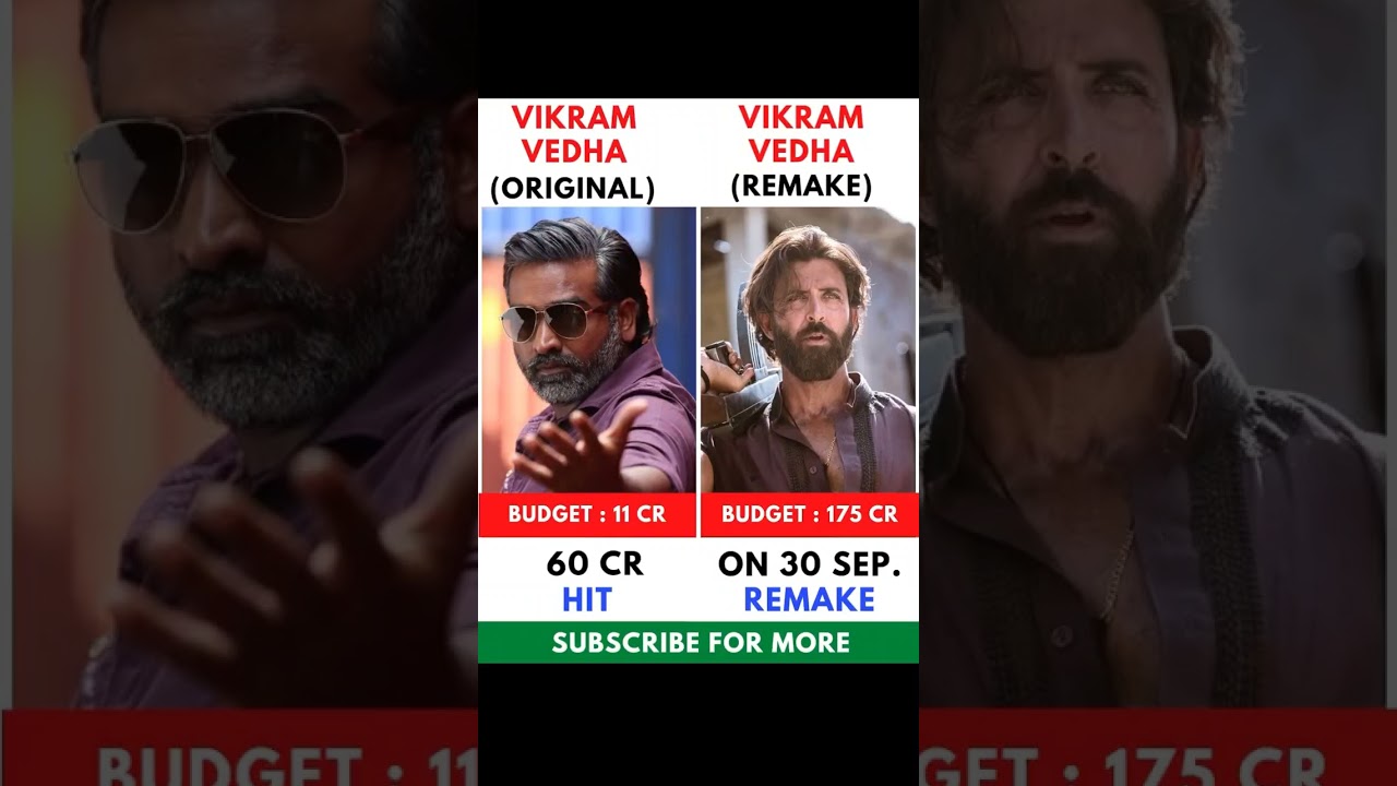 Vikram Vedha 2017 Vs Vikram Vedha 2022 Movie Comparision || Box Office Collection 