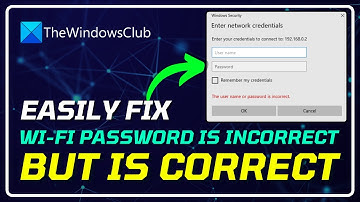 Wi-Fi password incorrect but is correct in Windows 11