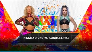 Nikkita Lyons Vs Candice Larae Nxt2.0. Wwe 2K22