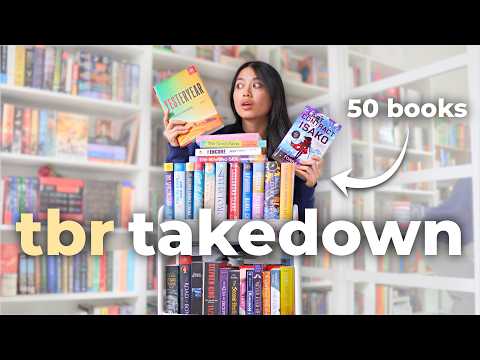 Thumbnail for reading every book on my physical TBR... 👀 | TBR TAKEDOWN 📚