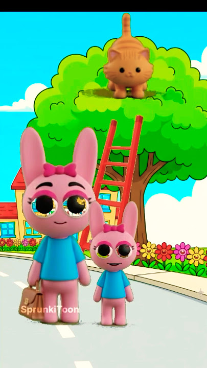 Download lagu Pink and Baby Pinky are helping a cat stuck in a tree! π±π³π #sprunki #incredibox