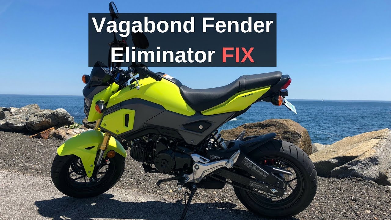 2018 Honda GROM Build Series Vagabond Fender Eliminator Fix YouTube