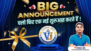 BIG ANNOUNCEMENT | New Beginning for NTA UGC NET Students | Vision JRF by Shiv Sir