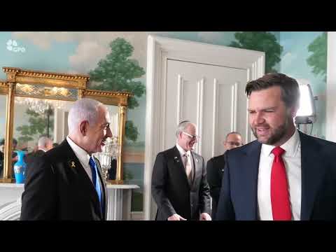 ראש הממשלה בנימין נתניהו וסגן הנשיא ג יי די ואנס קרדיט איתי בית און וניר שרף לע מ 