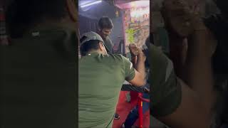 Arm Wrestling | armwrestling in gym / powerlifter vs bodybuilder💪wait for end #gym #fitness #shorts