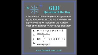 GED® QOD: Average Challenge Problem 2