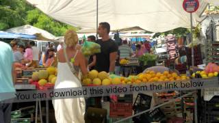 Busy Street Fruit Market