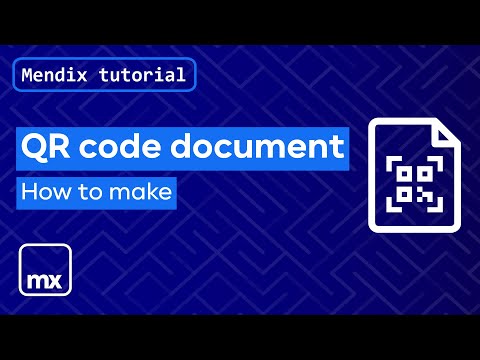 How to make a document with QR Code | Mendix