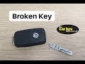 Vw volkswagen skoda seat broken key how to fix snapped blade