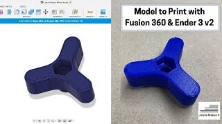 Basic Modelling A Lawn Mower Wheel Knob Using Fusion 360 And Printing With A Creality Ender 3 V2