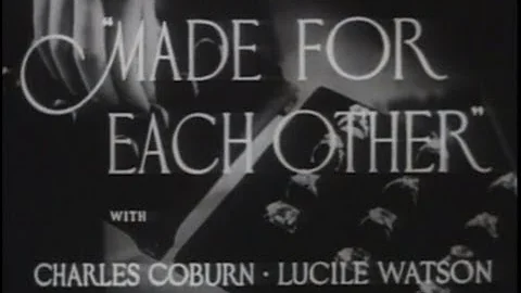 Made for Each Other (1939) [Comedy] [Drama] [Romance]