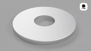 【立体設計通信22】Autodesk Fusion シェルコマンドでワッシャーを作る Create a washer using the shell command.